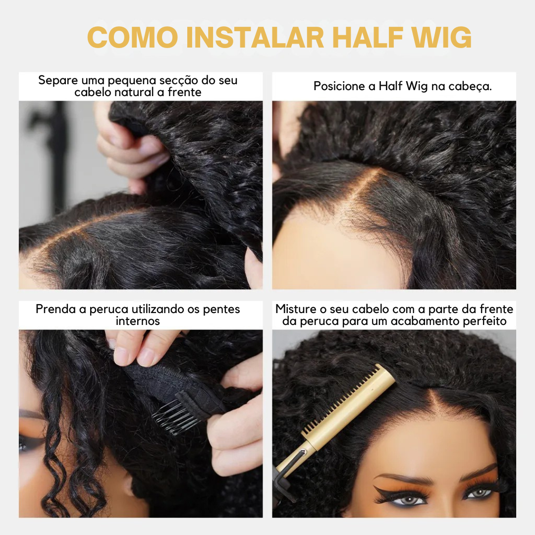 Half Wig Jaqueline 250% Densidade - Burmese Curls
