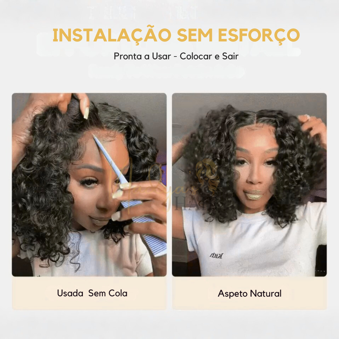 Jane - Peruca “Pull & Go” Ondas d’Água Volumosas sem Cola