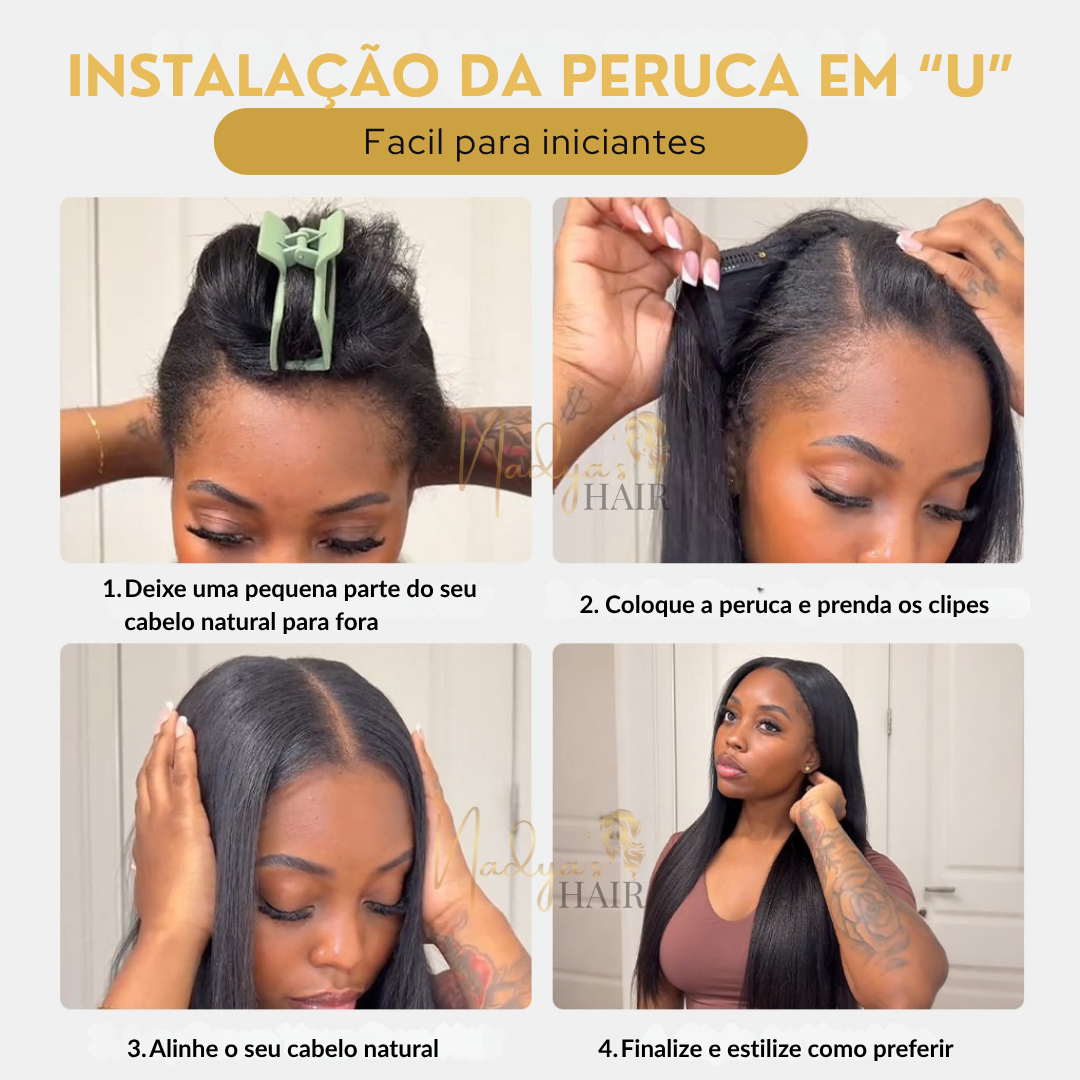 Magda-Peruca em U em camadas - 250% Densidade