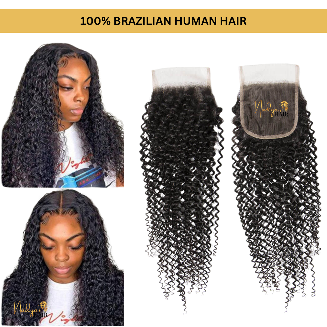 Nadya's Hair - 4x4 Kinky Curly Closure
