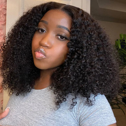 Erika - Peruca Cacheada sem Cola – Renda 6×5 Pré-Cortada, Pronta para Usar, Cabelo Humano