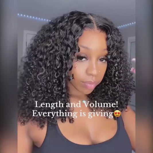 Erika - Peruca Cacheada sem Cola – Renda 6×5 Pré-Cortada, Pronta para Usar, Cabelo Humano