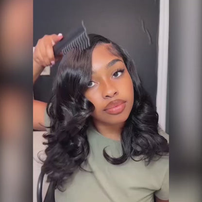 Angela - Peruca com Corte em Camadas e Risco Lateral